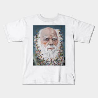 CHARLES DARWIN oil portrait .2 Kids T-Shirt